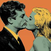 Quadro Popart Marcello Mastroianni Anita Ekberg
