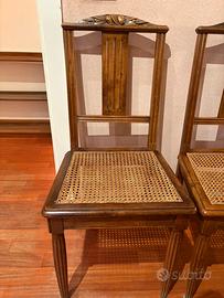 4 sedie francesi in noce