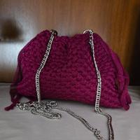 Pouch bag microfibra viola