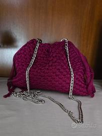 Pouch bag microfibra viola