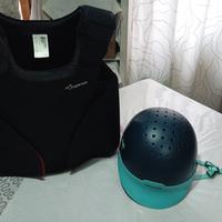 Casco e gilet equitazione (età circa 14 anni)