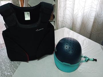 Casco e gilet equitazione (età circa 14 anni)