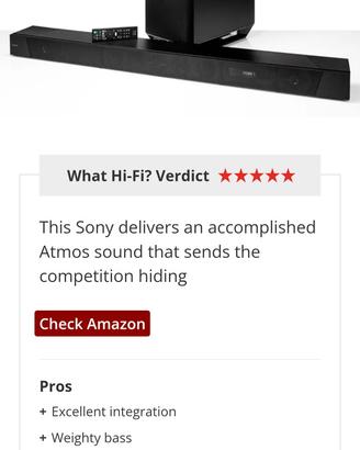 Sony HT-ST5000 soundbar Dolby Atmos top di gamma