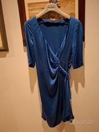 abito seta stretch blu chiaro Maliparmi 44 