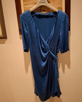 abito seta stretch blu chiaro Maliparmi 44 