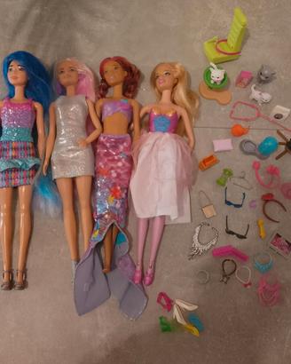 Lotto barbie bambole chelsea color reveal ecc