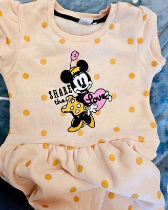 Abito Minnie Disney felpato