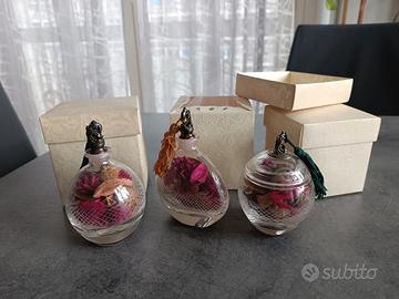 Soprammobili in vetro e argento 