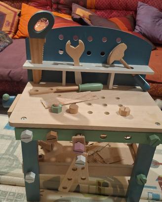 Banchetto lavoro legno bambini