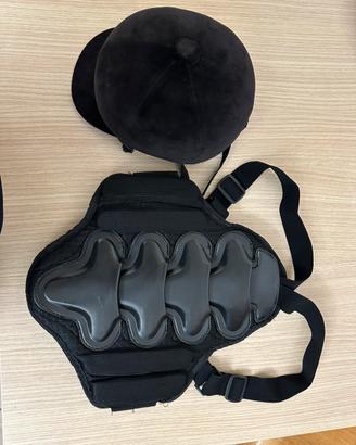 Cap Casco e salvaschiena da equitazione bambini