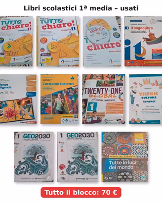Libri scolastici 1ª media usati - blocco completo