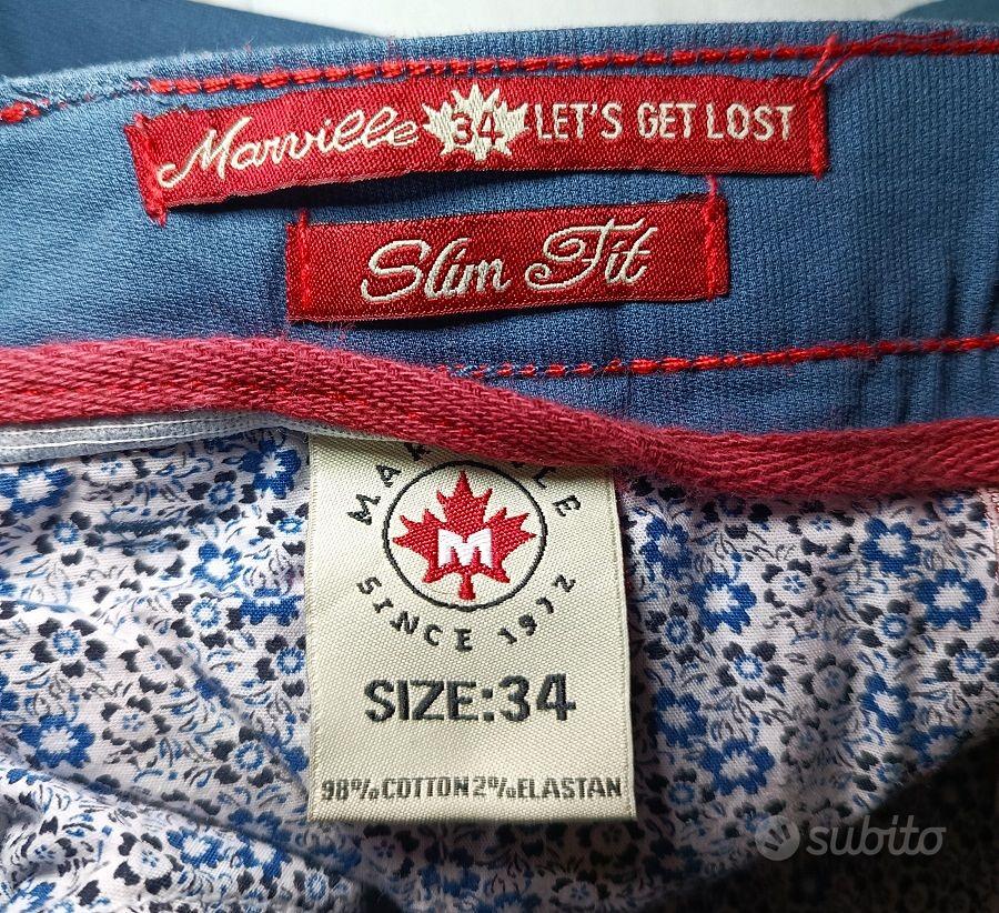 Chino Marville Abbigliamento Uomo Pantalone Marville Uomo Blu Slim - Main Image