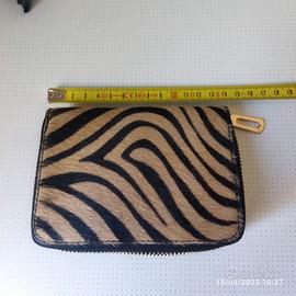 PORTAFOGLIO IN PELLE TIGRATO NUOVO DA DONNA