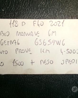 Cambio manuale 6 marce bmw 118d f40