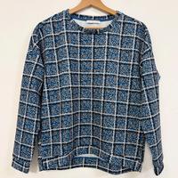 IBLUES Maglia blu azzurra fiori e quadri