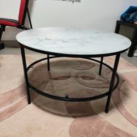 tavolino da sala tondo in vetro 