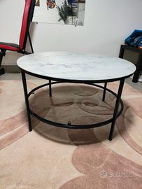 tavolino da sala tondo in vetro 