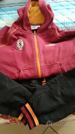 Pantaloni as Roma e felpa Umbro bambino