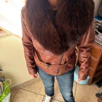 giubbino in vera pelle e pelliccia
