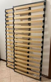 Due reti letto singolo con doghe in legno