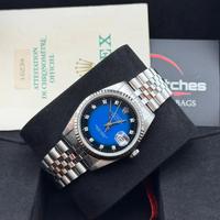 Rolex Datejust 16234 blu dégradé/brilli GARANZIA
