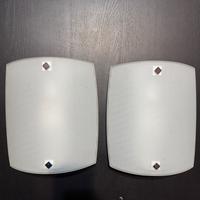 Coppia di Applique in vetro smerigliato