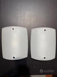 Coppia di Applique in vetro smerigliato