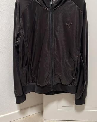 Giacca primaverile Puma marrone scuro cappuccio