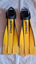 PINNE CRESSI SUB  "FROG - RONDINE", TG. S/M USATE.