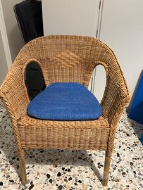 Poltrona Ikea in vimini