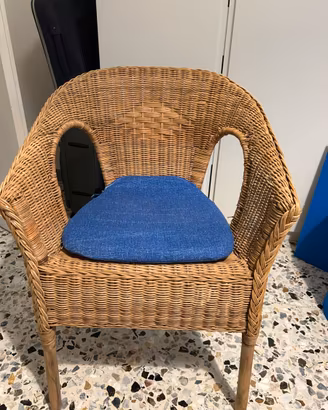 Poltrona Ikea in vimini