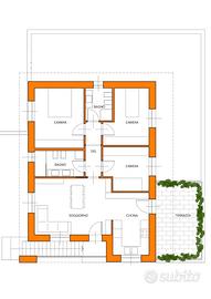 Appartamento tricamere in villa con garage