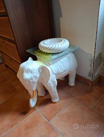 coppia elefanti in ceramica 