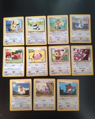 Lotto 11 Carte Pokemon Vintage Eevee Dratini ITA