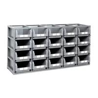 Scaffale con Contenitori in Plastica NUOVO