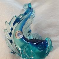 vetro di Murano : pesce Cenedese etichettato