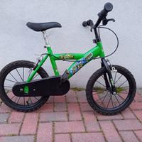 Bici verde per bimbo ruote 14 pollici
