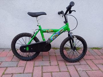 Bici verde per bimbo ruote 14 pollici