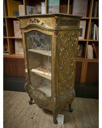 Vetrinetta Espositiva Dorata Fine 800