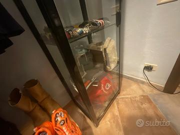 Vetrina con serratura  alluminio nero