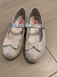 Scarpetta bambina nr 34 marchio Asso bianca/argent