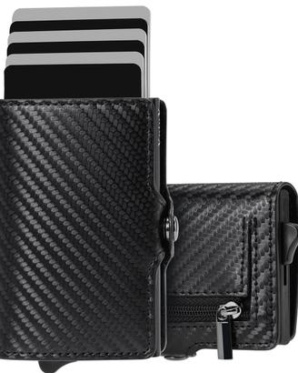 NUOVO Portafoglio Uomo,Porta Carte di Credito Nero