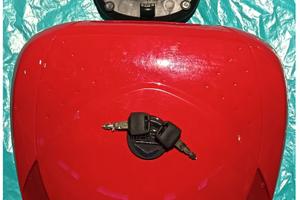 Bauletto Rosso + Portapacchi; per Vespa LX / S