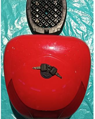 Bauletto Rosso + Portapacchi; per Vespa LX / S