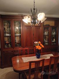 Sala da pranzo completa in legno vintage