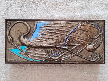 OTTAVIANI scatola argento 925 smalto e palissandro