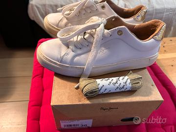 Sneaker patrizia Pepe tg 38 bianco/ oro