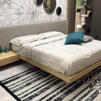 Letto matrimoniale con comodini , rete a doghe