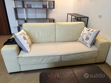 Divano letto vera pelle memory foam