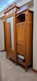 Armadio Antico Liberty Primo '900 in Legno 